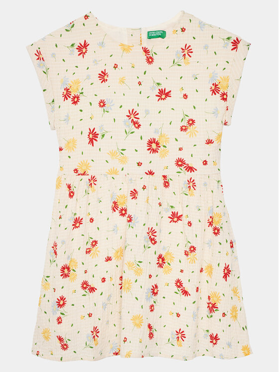 United Colors Of Benetton Rochie de zi 4RFGCV02A Bej Regular Fit