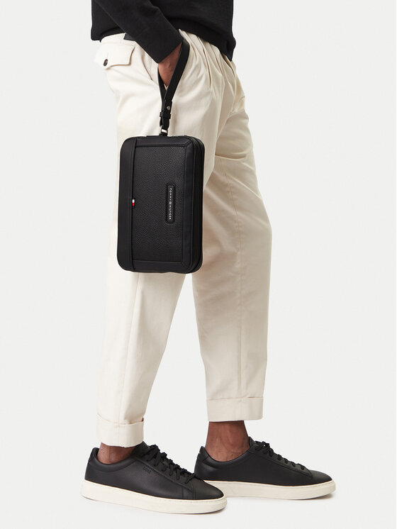 Tommy Hilfiger Tommy Hilfiger Kosmētikas somiņa Th Central Pouch AM0AM13953 Melns