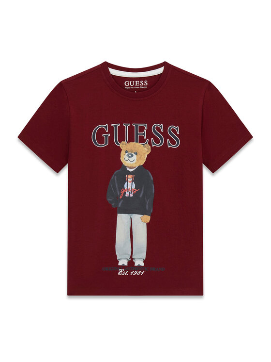 Guess Guess T-Shirt L6YI19 K3750 Dunkelrot Regular Fit