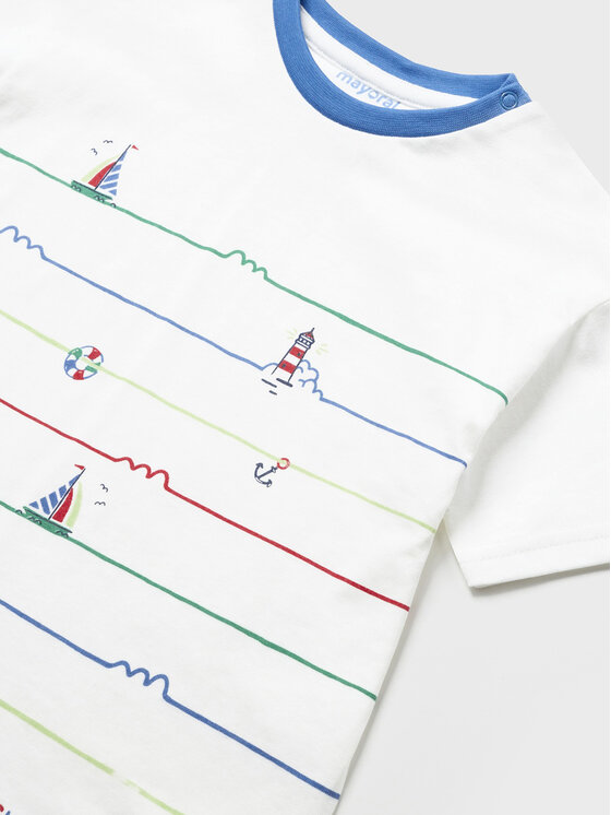 Mayoral Mayoral Completo T-shirt, top e pantaloncini 1648 Multicolore Regular Fit