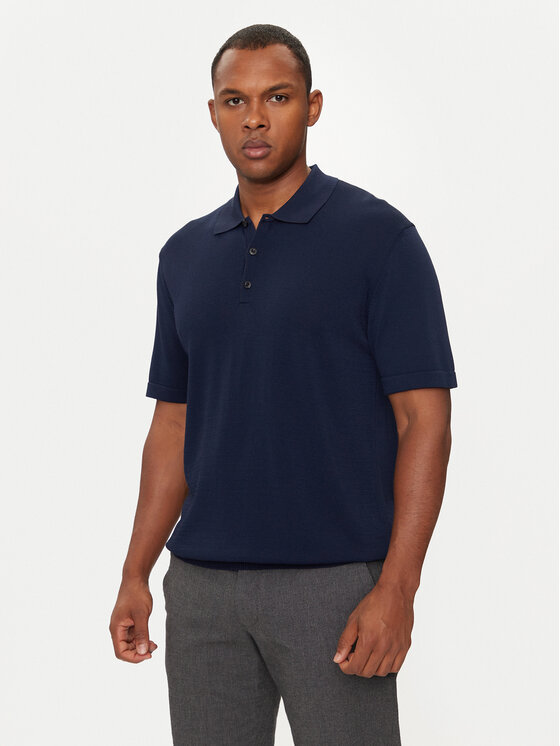 Sisley Polo 112AS300H Tumši zils Regular Fit