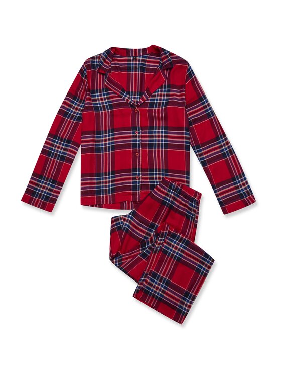 Esotiq Esotiq Piżama 42302 Czerwony Regular Fit