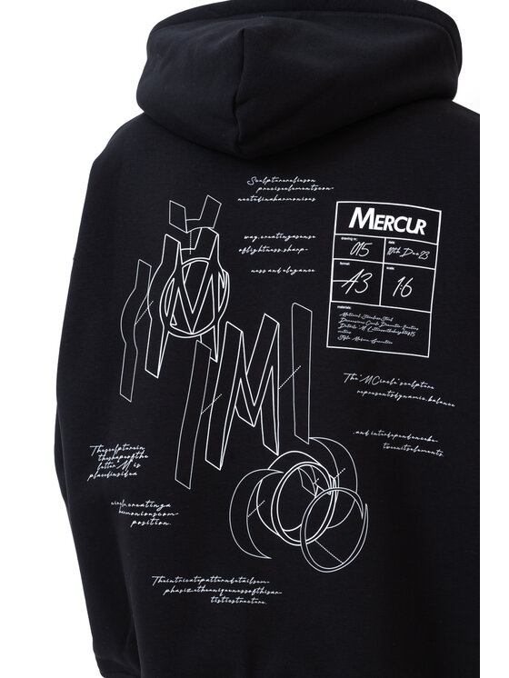 Mercur Mercur Bluza Blueprint Czarny Comfort Fit
