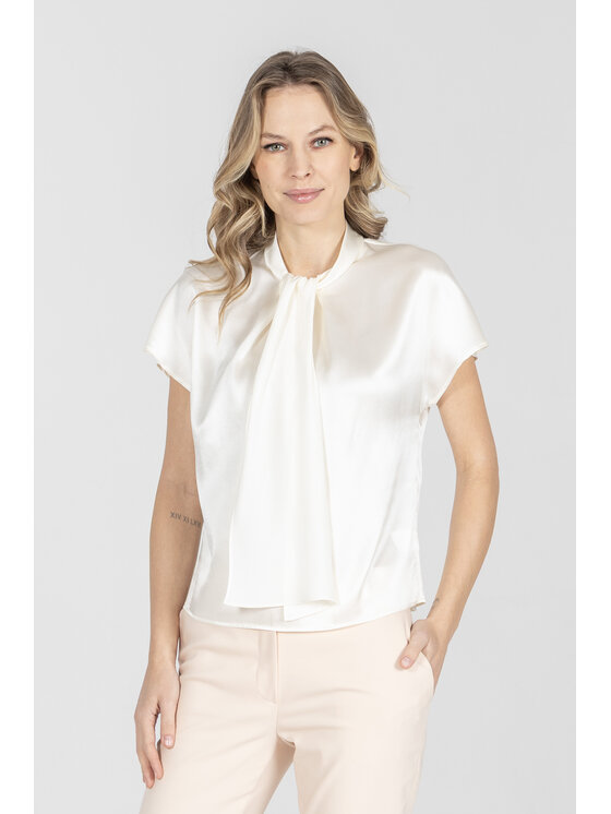 Deni Cler Milano Deni Cler Milano Bluzka W-DC-1201-F2-F8-11-1 Écru Regular Fit