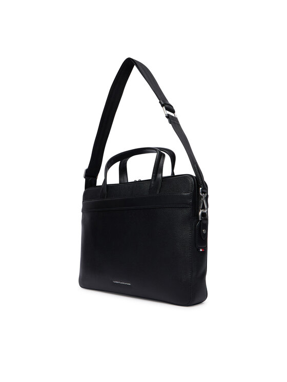 Tommy Hilfiger Tommy Hilfiger Geantă pentru laptop Th Business Leather Computer Bag AM0AM14731 Negru