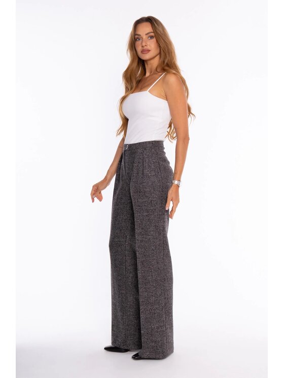 Made of Emotion Made of Emotion Spodnie materiałowe M930 Czarny Wide Leg