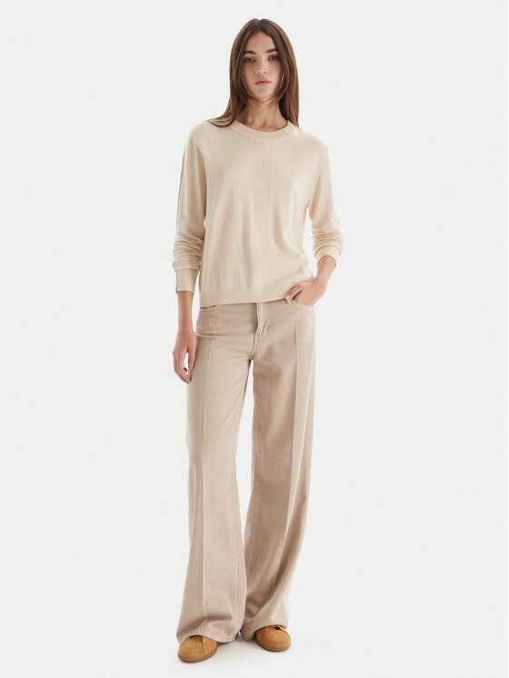 Patrizia Pepe Patrizia Pepe Pulover 2K0363/KM36-W405 Écru Regular Fit