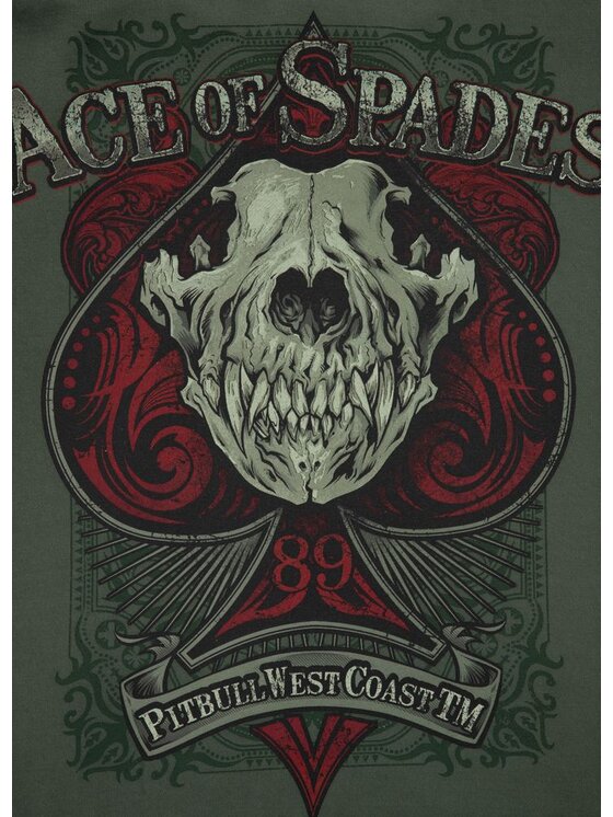 PITBULL PITBULL Bluza ACE OF SPADES Zielony Regular Fit