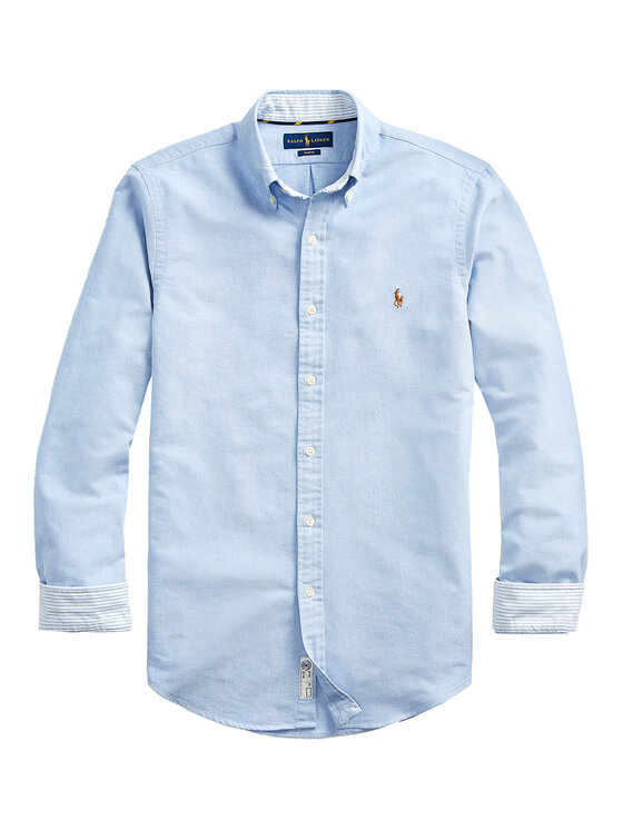Polo Ralph Lauren Polo Ralph Lauren Marškiniai Classics 710767444001 Mėlyna Slim Fit