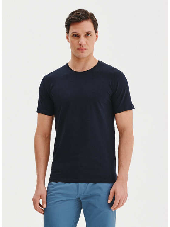Pako Lorente Pako Lorente T-Shirt P25BN-TT-001 Granatowy Slim Fit