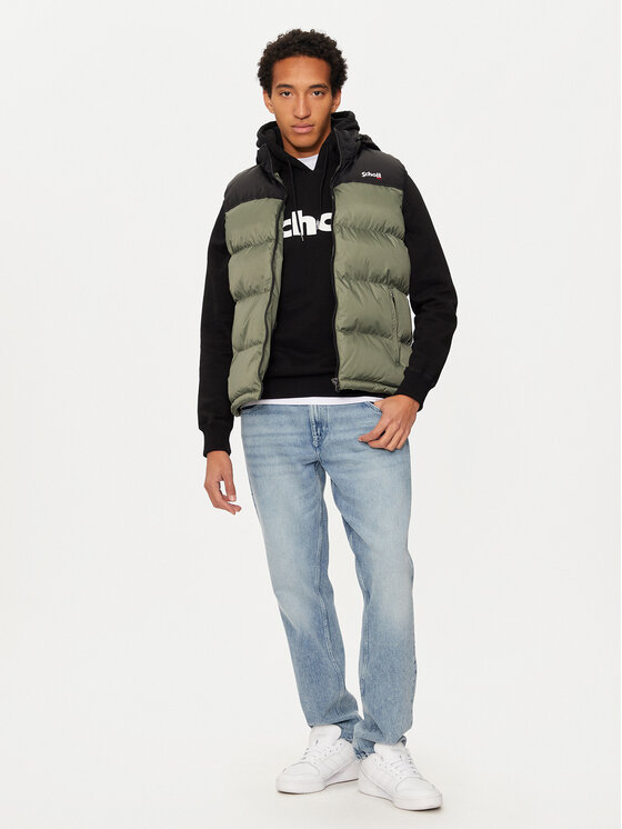 SCHOTT N.Y.C. SCHOTT N.Y.C. Varrukateta jakk UTAHV Roheline Regular Fit
