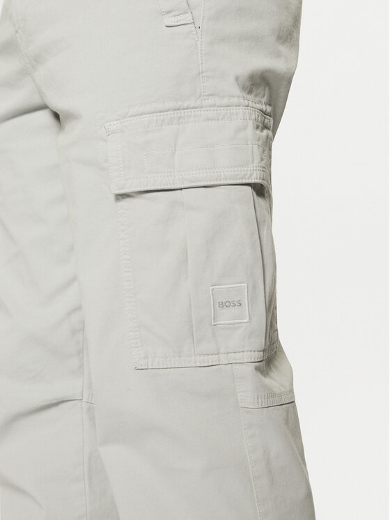 BOSS BOSS Hlače iz tkanine Sisla-7 50523149 Siva Regular Fit