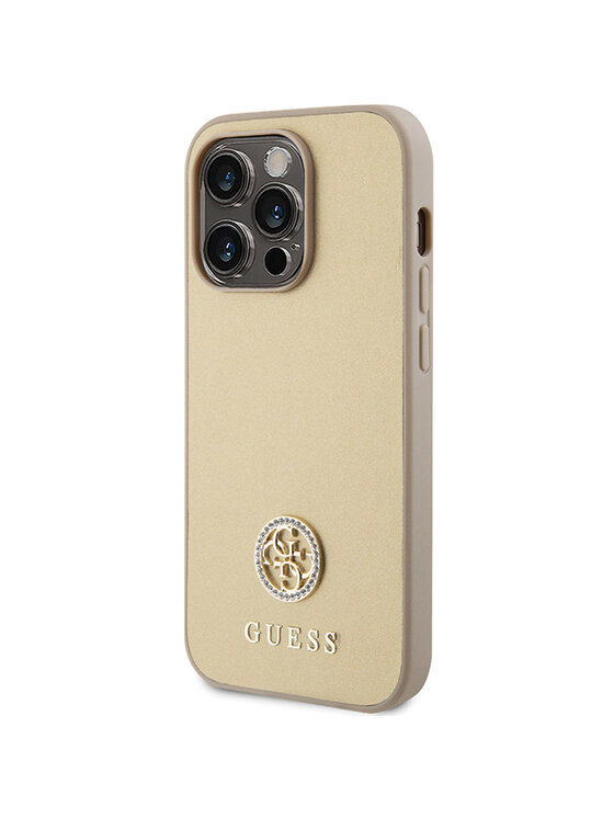 Guess Guess Etui na telefon iPhone 15 Pro Złoty