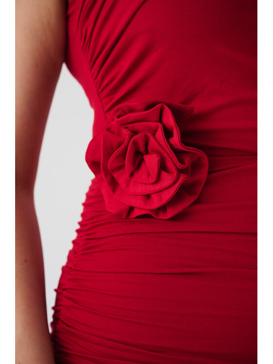 ROSE AVENUE ROSE AVENUE Sukienka elegancka SUKIENKA LILA Czerwony Regular Fit