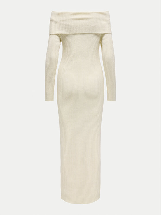 ONLY ONLY Strickkleid Katia 15342132 Écru Regular Fit
