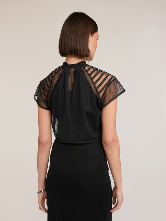 Motivi Motivi Blusa 2053Q001958N033 Nero Cropp Fit