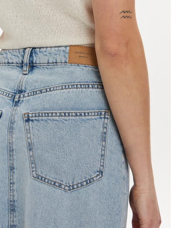 Gina Tricot Gina Tricot Spódnica jeansowa 21426 Niebieski Regular Fit