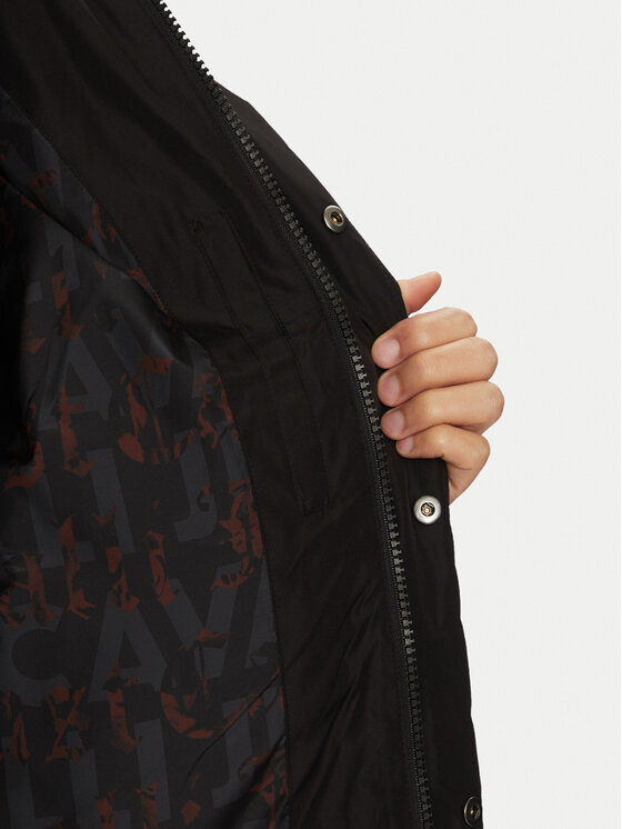 Just Cavalli Just Cavalli Kurtka zimowa 77OASD22 Czarny Regular Fit
