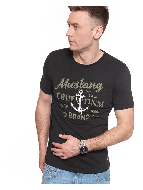 Mustang Mustang T-shirt ALEX C PRINT Nero Regular Fit