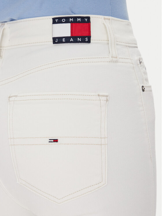 Tommy Jeans Tommy Jeans Džínsy Sylvia Hgh Flr Bg4293 DW0DW20032 Biela Regular Fit