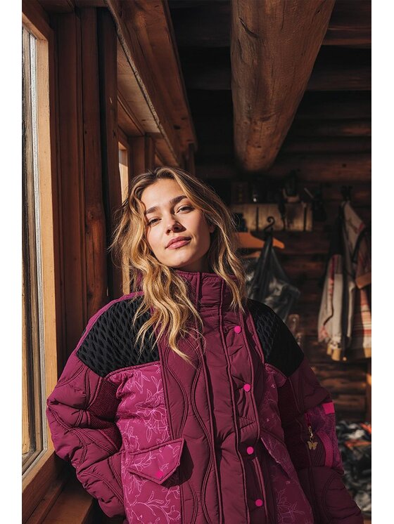 NAOKO NAOKO Kurtka zimowa Berry Snuggle Bordowy Regular Fit