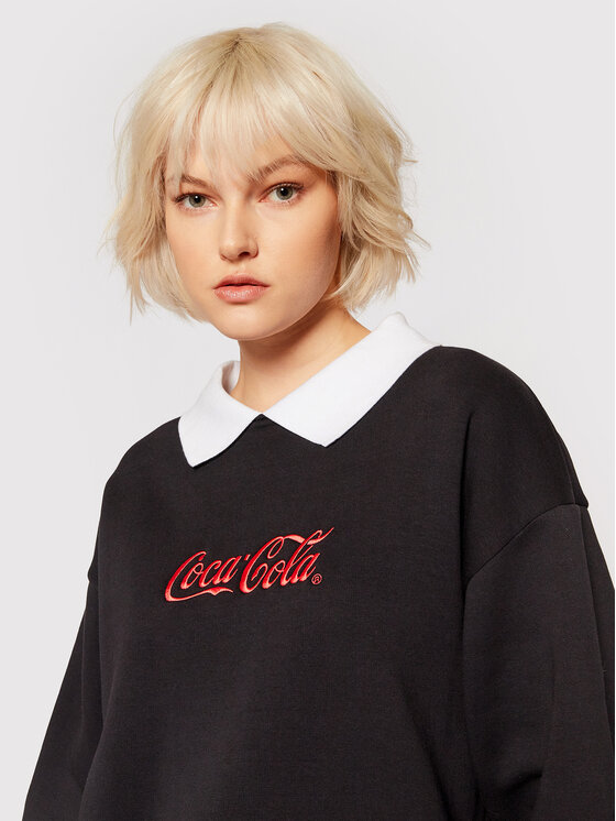 Local Heroes Local Heroes Bluza COCA-COLA Collar LHCCS008 Czarny Oversize