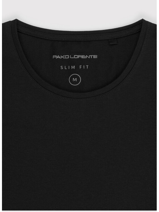 Pako Lorente Pako Lorente T-Shirt P000B-TT-002 Czarny Slim Fit