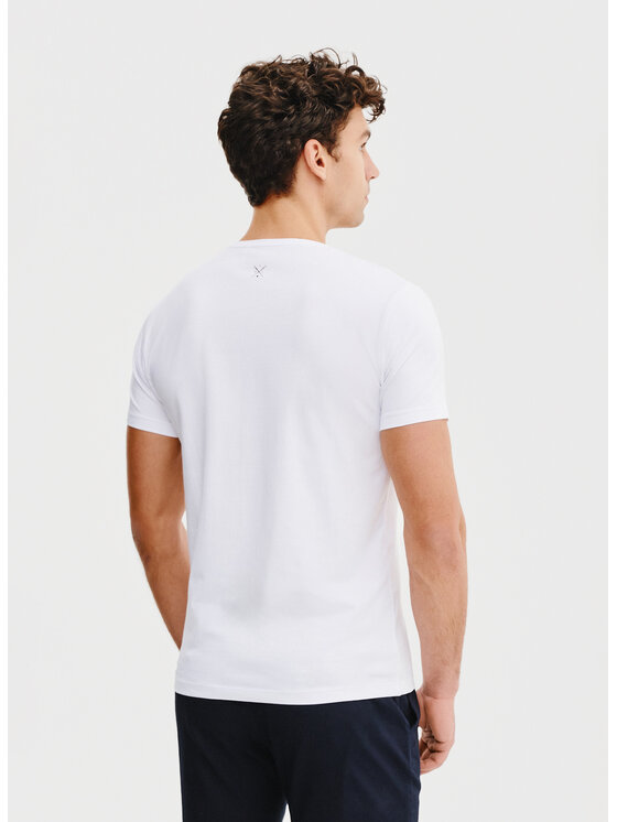 Pako Lorente Pako Lorente T-Shirt P25BN-TT-001 Biały Slim Fit