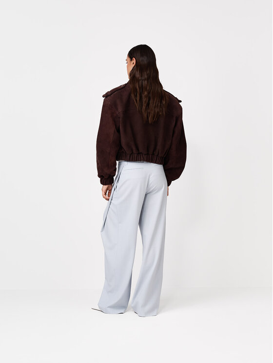 La Mania La Mania Spodnie garniturowe EZRA Niebieski jasny Basic Fit