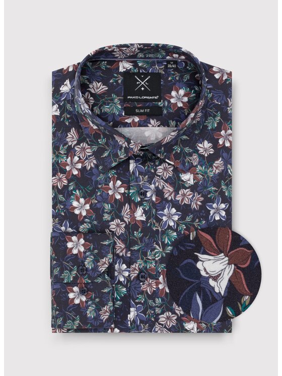 Pako Lorente Pako Lorente Koszula P25SF-1X-001 Granatowy Slim Fit