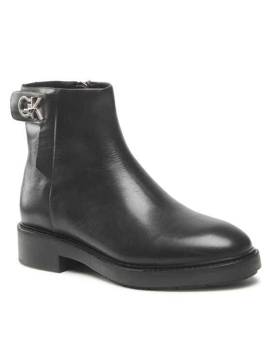 Calvin Klein Calvin Klein Μποτάκια Rubber Sole Ankle Boot HW0HW01258 Μαύρο