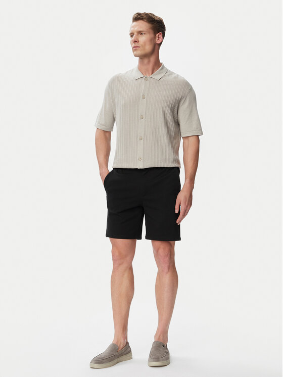 Jack & Jones Jack & Jones Pantalon scurți din material Ace Neo 12292443 Negru Regular Fit