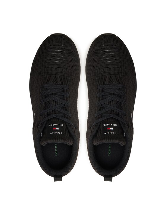 Tommy Hilfiger Tommy Hilfiger Sneakers Corporate Knit Rib Runner FM0FM02838 Negru
