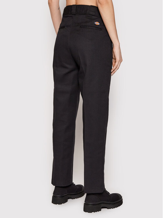Dickies Dickies Medžiaginės kelnės Elizaville DK0A4XKBBLK Juoda Regular Fit