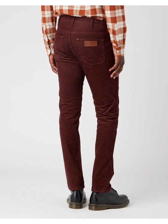 Wrangler Wrangler Spodnie materiałowe GREENSBORO Czerwony Straight Fit