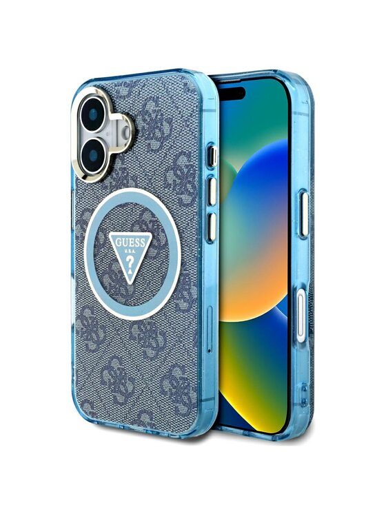 Guess Guess Etui na telefon Apple iPhone 16 Niebieski