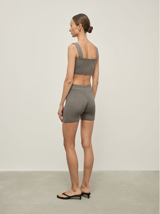 La Mania La Mania Biker shorts ENDING Grigio Fitted Fit