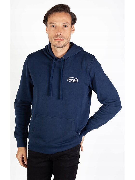 Wrangler Wrangler Bluza Hoodie Niebieski Hoodie Fit