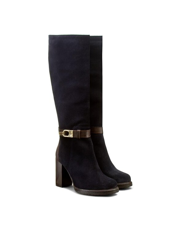Tommy Hilfiger Kozaki Hillary 8C FW56821504 Granatowy Modivo.pl