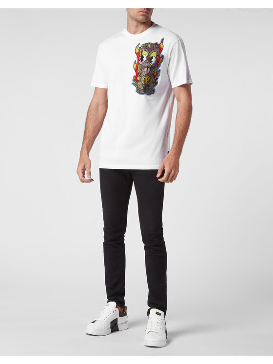 PHILIPP PLEIN PHILIPP PLEIN T-Shirt 1143 Biały Regular Fit