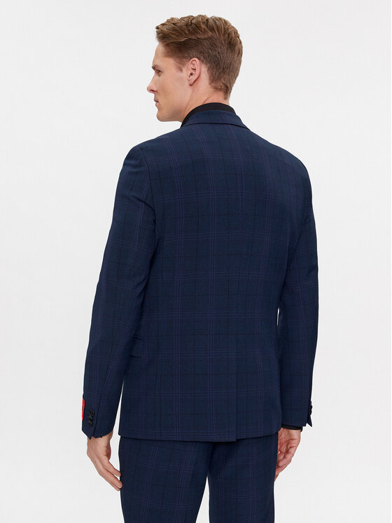 HUGO HUGO Obleka Arti/Hesten241V1X 50509450 Mornarsko modra Extra Slim Fit