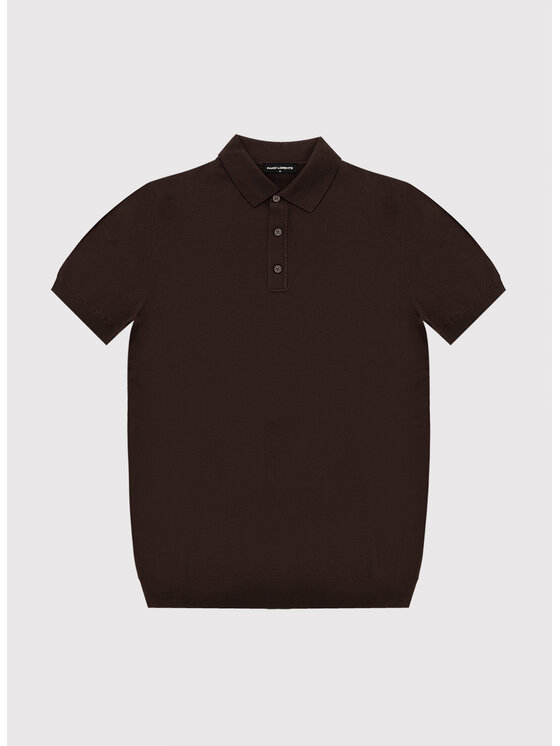 Pako Lorente Pako Lorente Polo P26SF-TX-024 Brązowy Classic Fit
