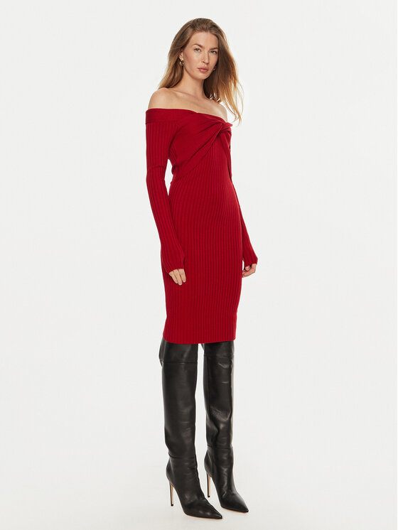 Guess Guess Coctailkleid Milana W4BK26 Z2V42 Rot Slim Fit