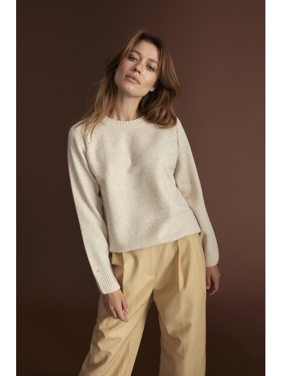 B SIDES B SIDES Sweter DARWIN Écru Regular Fit
