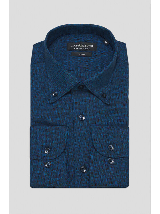 Lancerto Lancerto Koszula Trine KO073224000022 Granatowy Slim Fit