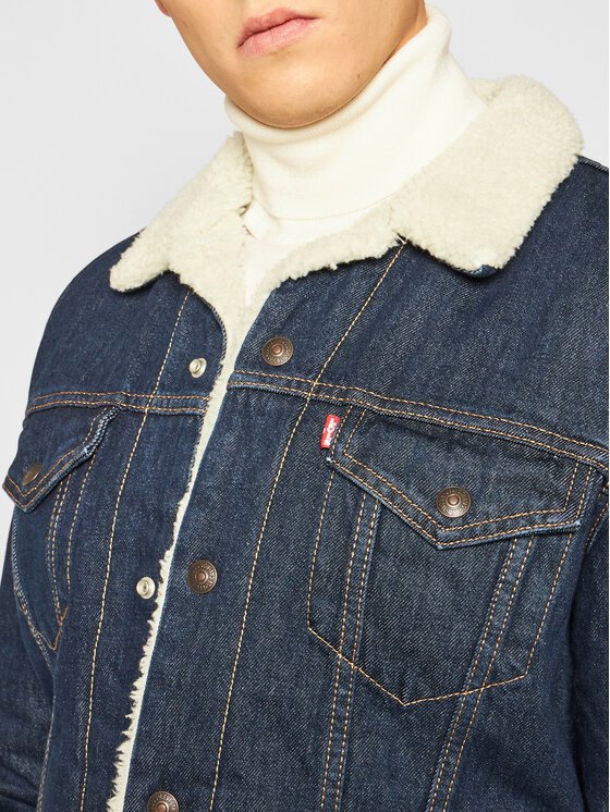 Levi's® Levi's® Giacca di jeans Type III Sherpa 16365-0084 Blu scuro Regular Fit