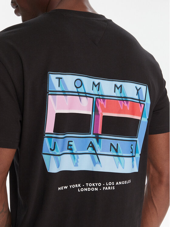 Tommy Jeans Tommy Jeans Tričko DM0DM21980 Čierna Regular Fit