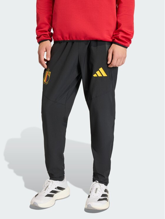 adidas adidas Spodnie materiałowe Belgia Tiro Czarny Regular Fit