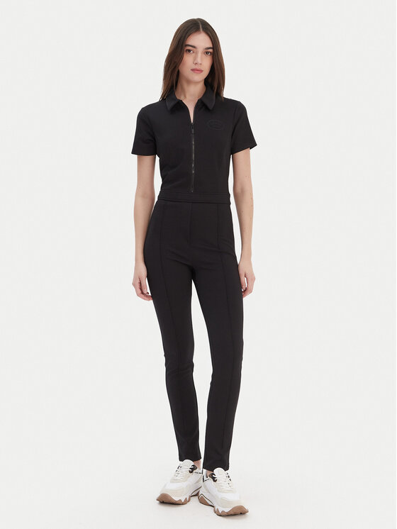 Guess Guess Salopetă V6RD03 KD822 Negru Slim Fit