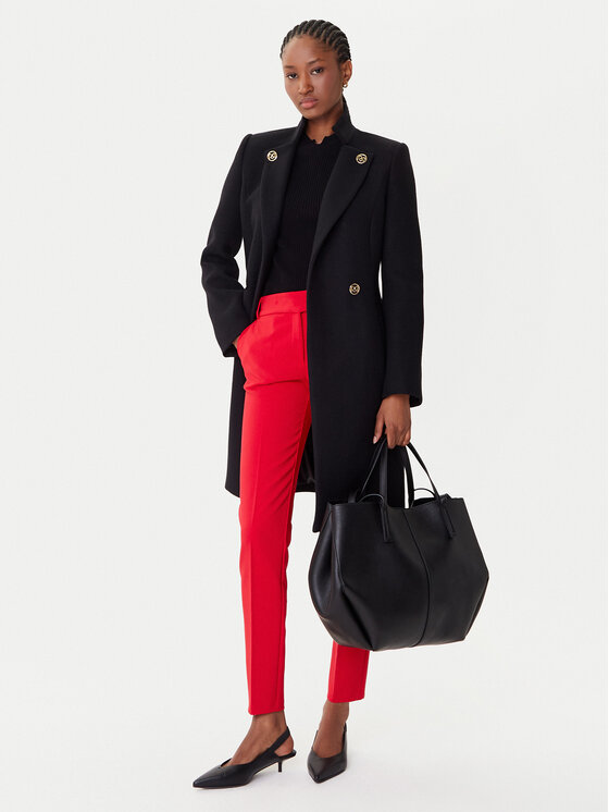 Rinascimento Rinascimento Cappotto di lana CFC0126218003 Nero Regular Fit